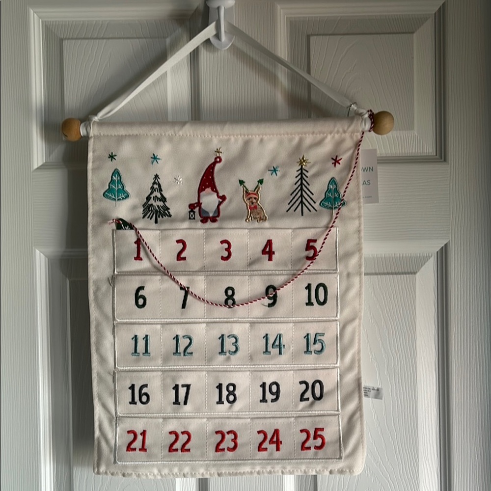 Christmas Advent Calendar with Santa and Trees